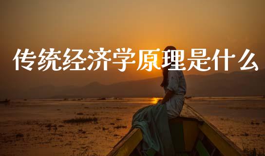 传统经济学原理是什么_https://m.jnlaobingbanjia.com_基金市场_第1张