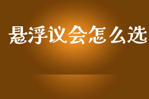 悬浮议会怎么选_https://m.jnlaobingbanjia.com_理财规划_第1张