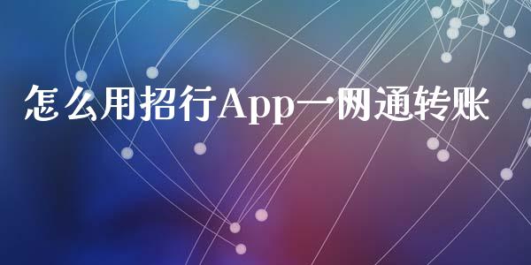怎么用招行App一网通转账_https://m.jnlaobingbanjia.com_股市新闻_第1张