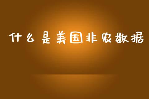 什么是美国非农数据_https://m.jnlaobingbanjia.com_金融监管_第1张