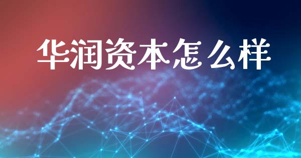 华润资本怎么样_https://m.jnlaobingbanjia.com_金融监管_第1张