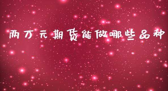 两万元期货能做哪些品种_https://m.jnlaobingbanjia.com_全球市场_第1张